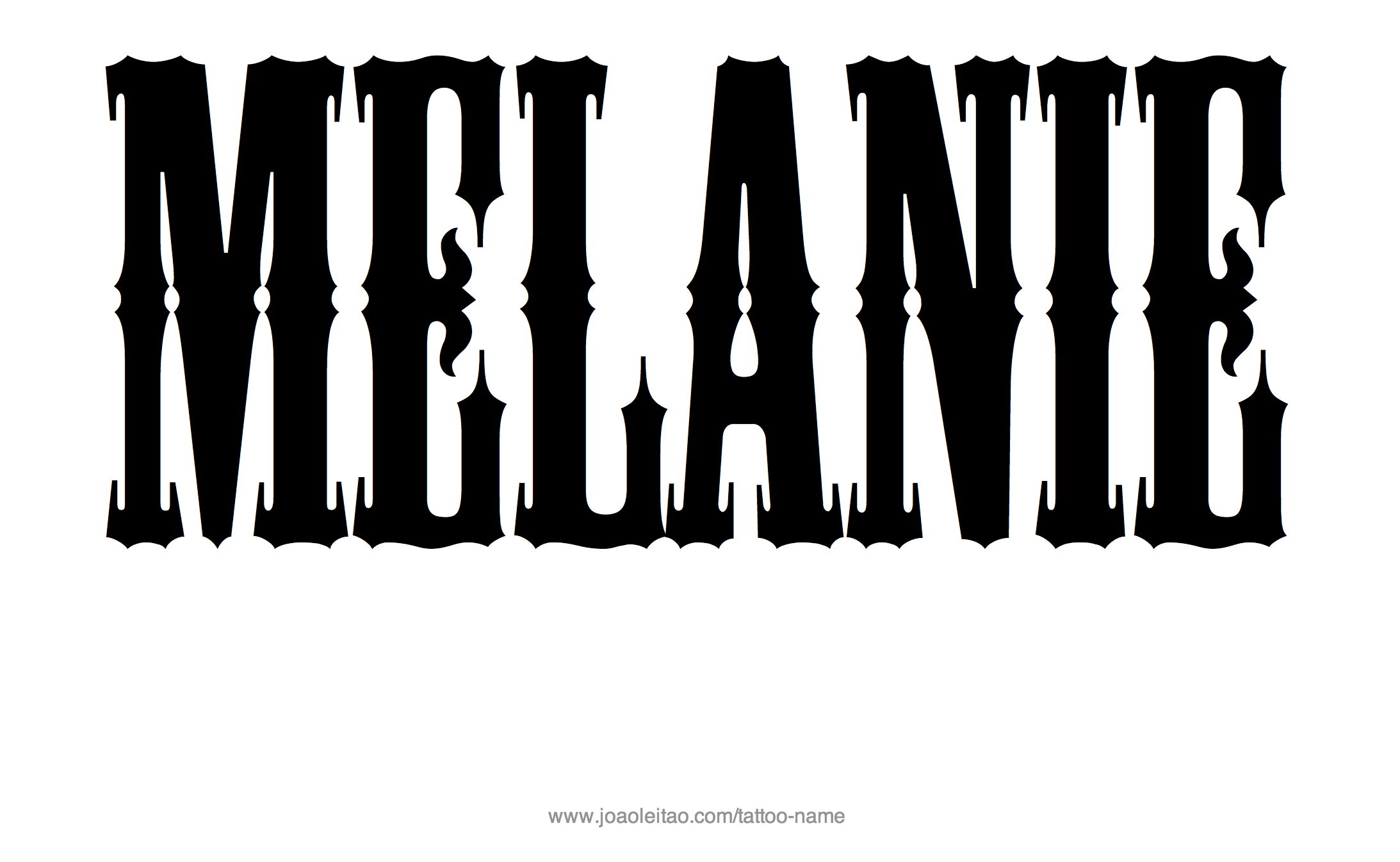 Melania Name Tattoo Designs